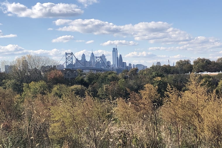 A view from atop Camden's new Cramer Hill Waterfront Park, the site of a former city landfill.