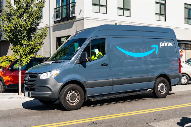 Amazon delivery van.