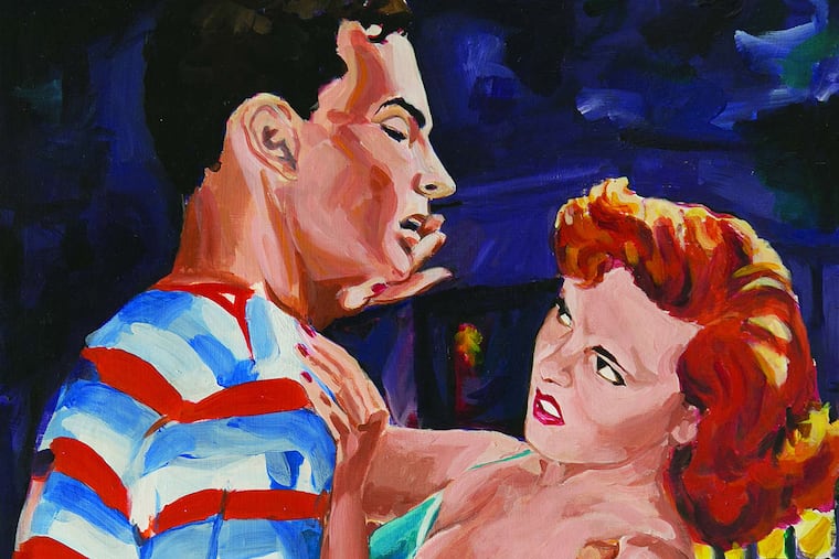 "Amboy Dukes," a 1981 Walter Robinson acrylic-on-masonite painting.