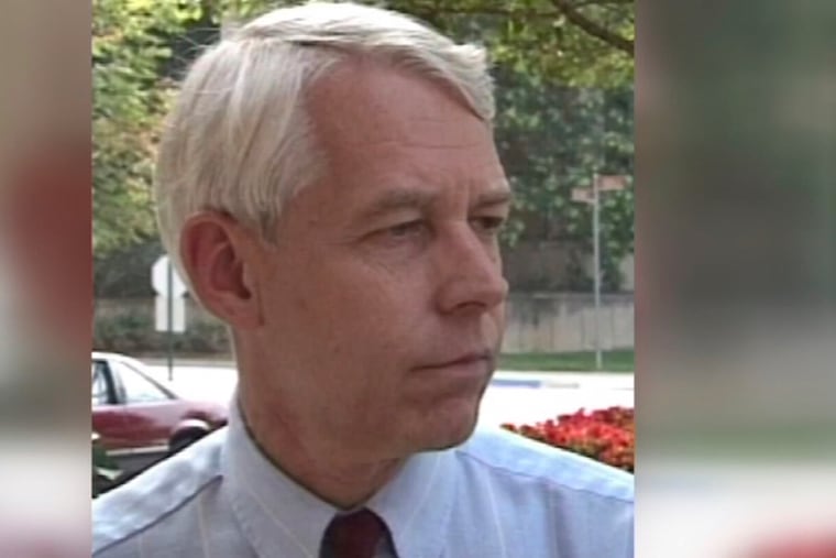 This 1992 image made from video provided by WBNS-TV shows Dr. Richard Strauss. A report released on Friday, May 17, 2017, found that the now-dead Ohio State team doctor sexually abused at least 177 male students from the 1970s through the 1990s, and numerous university officials got wind of what was going on over the years but did little or nothing to stop him. (WBNS-TV via AP)