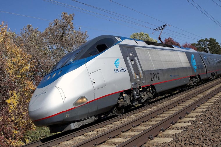 Amtrak Acela train travels through Old Lyme, Conn. The Federal Railroad Administration is proposing significant improvements to the Northeast Corridor.