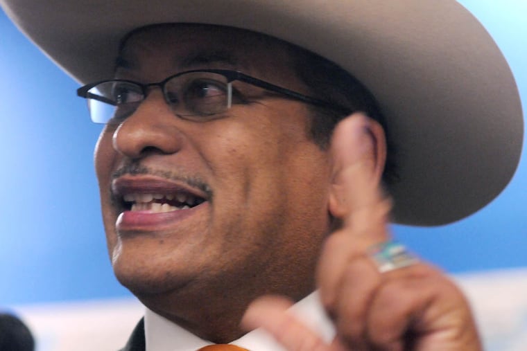 Jerry Mondesire in Sept. 2011 during a press conference at the 17th Police District, talking about gun violence in Grays Ferry.
