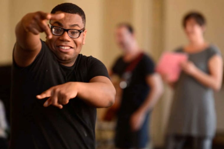 Shawn Aleong, an "ID" actor, rehearses a scene from "A Fierce Kind of Love."