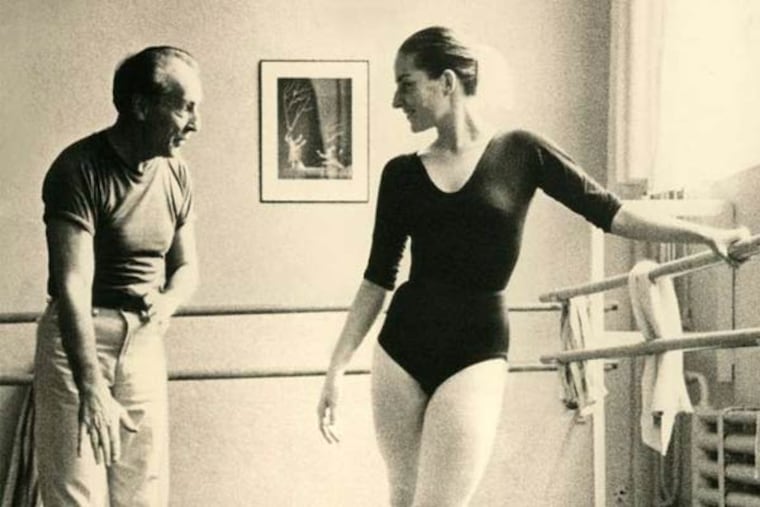 Le Clercq with George Balanchine, in the documentary "Afternoon of a Faun: Tanaquil Le Clercq."