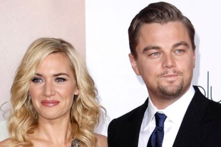 Kate Winslet and Leonardo DiCaprio at the Los Angeles premiere of their new movie, "Revolutionary Road." (See "Kate & Leo's life journey.")