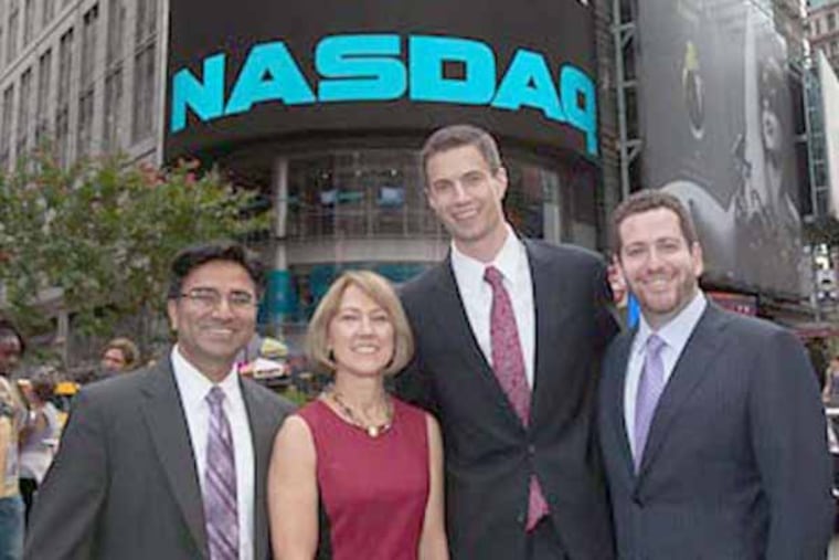 The photo shows the leadership team of RightCare Solutions Inc. in New York last year (left to right): Mrinal Bhasker, chief technology officer; Kathryn H. Bowles, co-founder and Professor of Nursing at the University of Pennsylvania; Eric M. Heil, co-founder and CEO; and Matt Tanzer, chief commercial officer.