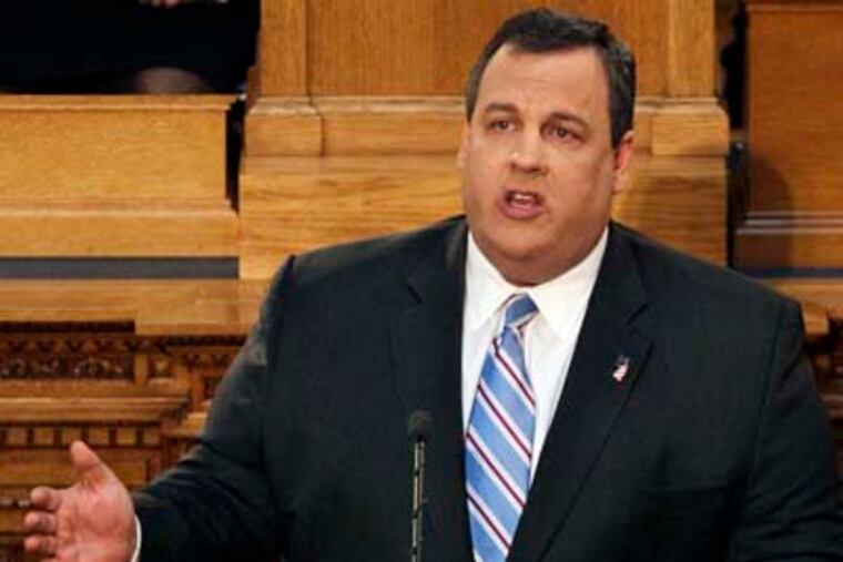In this Feb. 21, 2012 file photo, New Jersey Gov. Chris Christie delivers his budget address in Trenton, N.J. (AP Photo/Mel Evans, File)