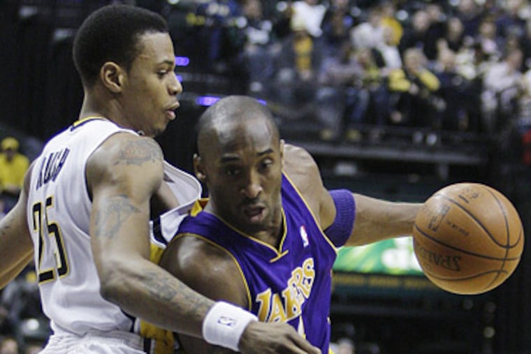 Lakers star, and Lower Merion grad, Kobe Bryant returns home to face the Sixers tonight. (Associated Press)