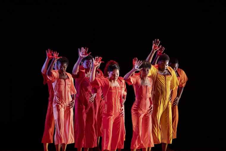 Alvin Ailey American Dance Theater in in Robert Battle's excerpt from "Love Stories."