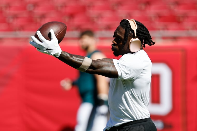 Eagles wide receiver A.J. Brown had just two catches for seven yards in Sunday's win over the Bucs.