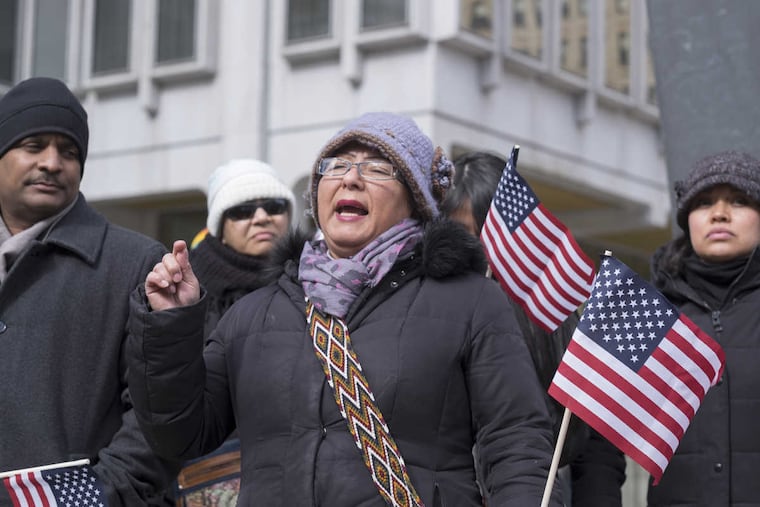 Maria Serma speaks on the dignity of immigrant workers and their importance to the workforce in the U.S.
