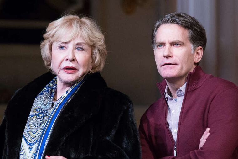 Michael Learned (left) and James Lloyd Reynolds in "Mothers and Sons."