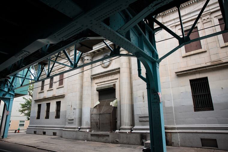 Built by Kensington's mill barons in 1904, the former Textile National Bank has been empty since the 1990s. Tayyib Smith and Jacob Roller plan to convert the building into a banquet hall and catering kitchen for Strother Enterprises, a Black-owned catering company, and other businesses.