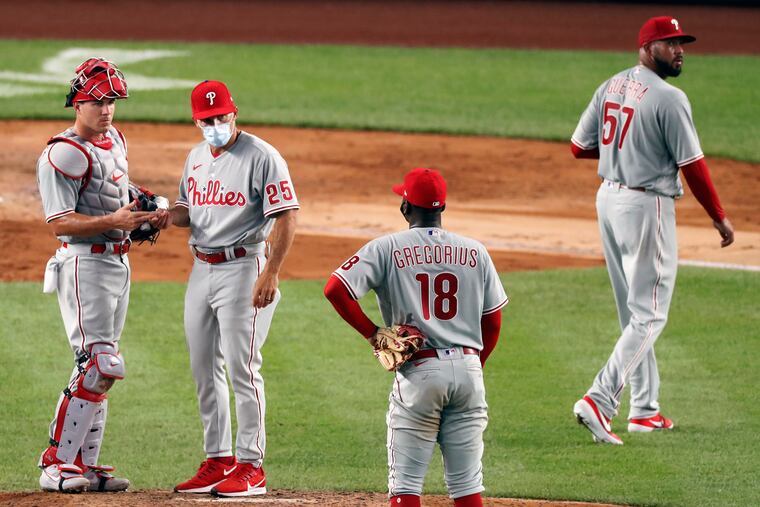 Right-hander Deolis Guerra became the latest Phillies reliever to falter Monday night when he allowed a three-run homer to Yankees third baseman Gio Urshela.