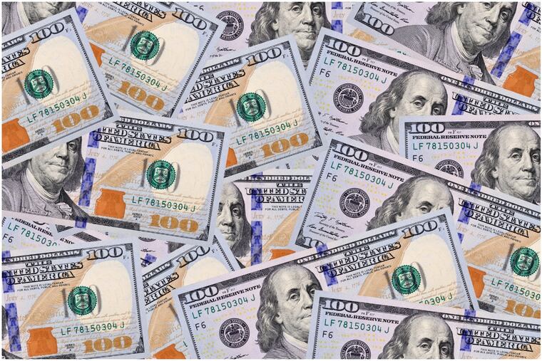 The color of money might be slightly blue.