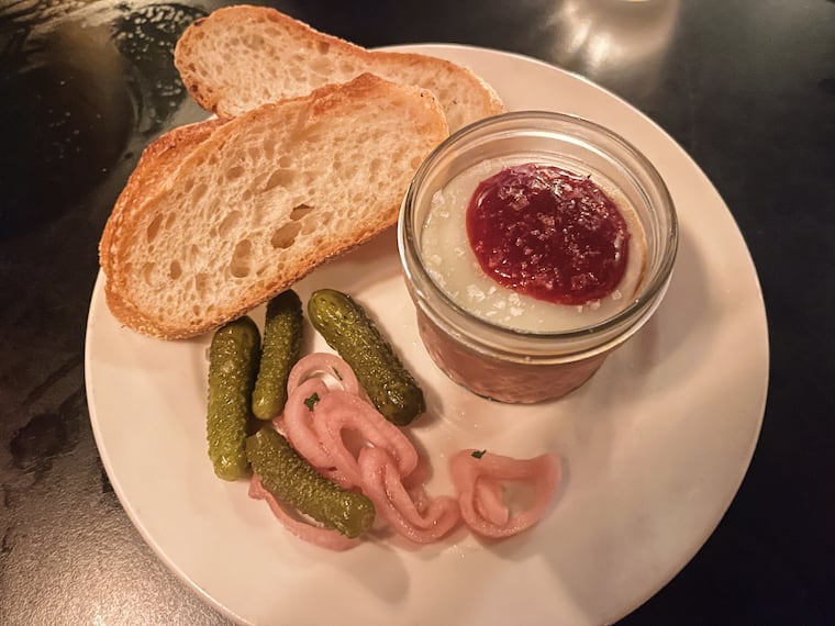 The chicken liver mousse at Royal Boucherie, 52 S. Second St.
