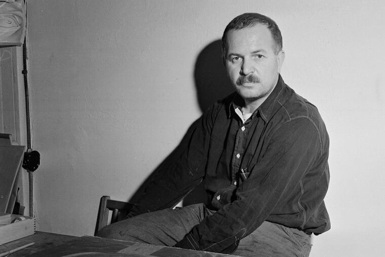 Artist Ben Shahn in his apartment in New York in December 1938.