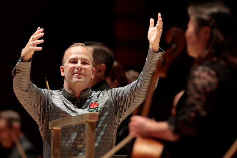 Philadelphia Orchestra conductor Yannick Nézet-Séguin during the opening night celebration at the Kimmel Center’s Marian Anderson Hall in Center City, in September.