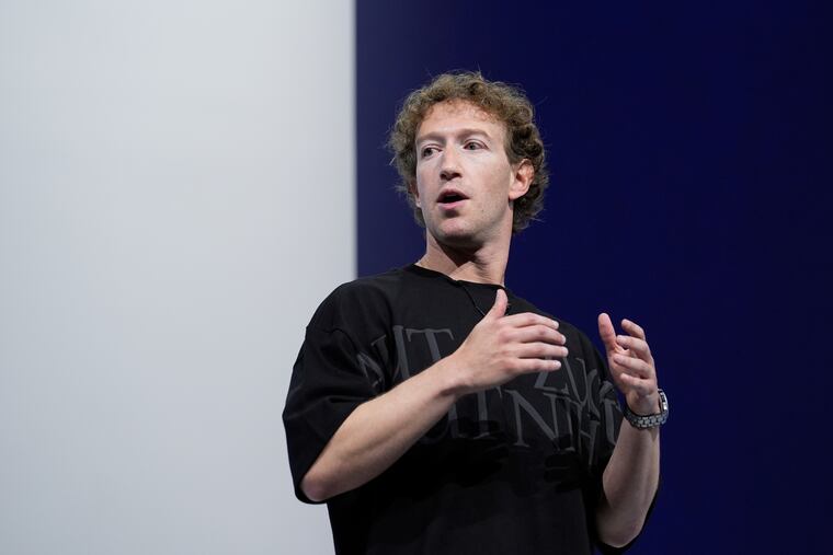 Mark Zuckerberg talks during the Meta Connect conference on Sept. 25, 2024, in Menlo Park, Calif.
