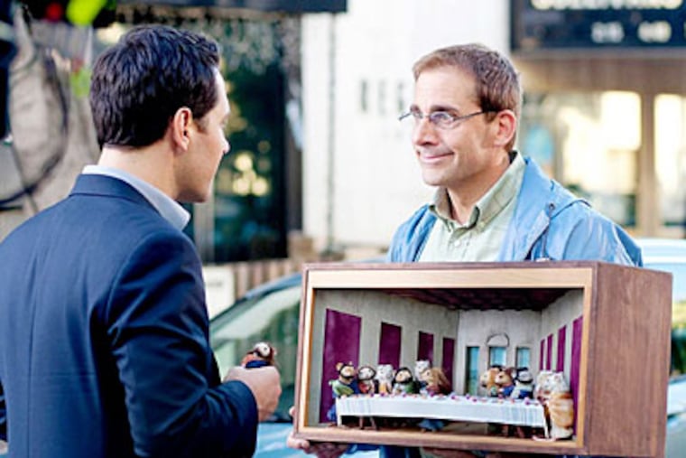 Paul Rudd (left) as Tim and Steve Carell as Barry are mismatched buddies in the movie, adapted from Francis Veber’s 1998 French farce, "The Dinner Game."
