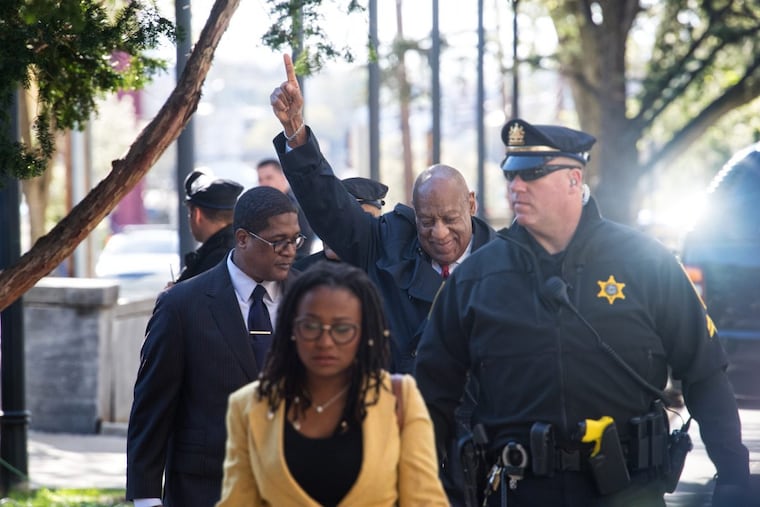 Bill Cosby arrives for his sexual assault trial, Thursday, April 26, 2018, at the Montgomery County Courthouse in Norristown, Pa.