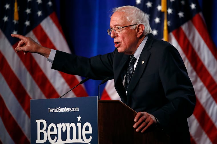 Democratic presidential candidate, Sen. Bernie Sanders, I-Vt., speaks about his "Medicare for All" proposal Wednesday, July 17, 2019, at George Washington University in Washington. His campaign has recently come under fire for paying workers a yearly salary that does not amount to $15/hour.