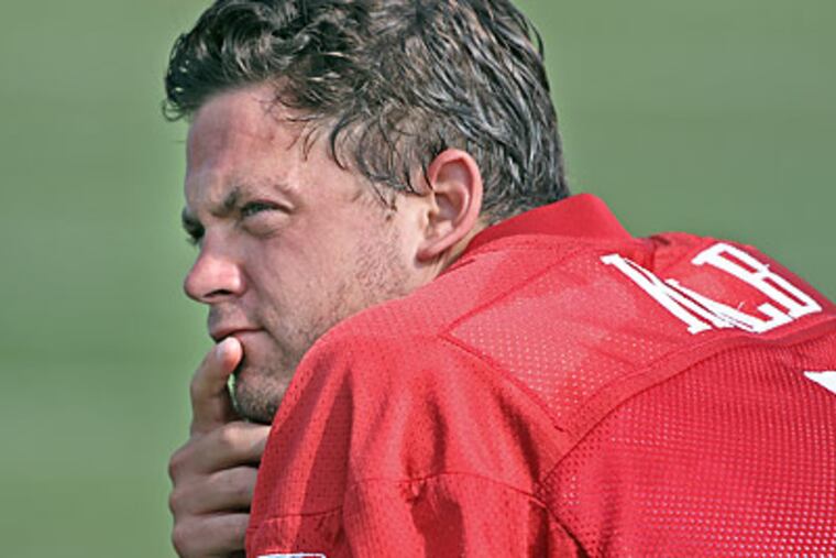 A decision on Kevin Kolb's future will be one of the Eagles' first moves when the lockout ends. (Steven M. Falk/Staff file photo)