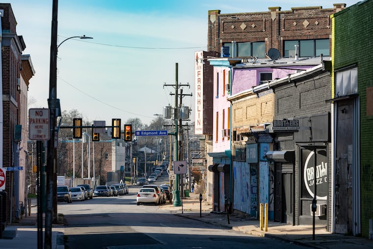 A view looking along Fifth Street toward Edgmont Avenue in downtown Chester last month. The City of Chester has filed for bankruptcy.