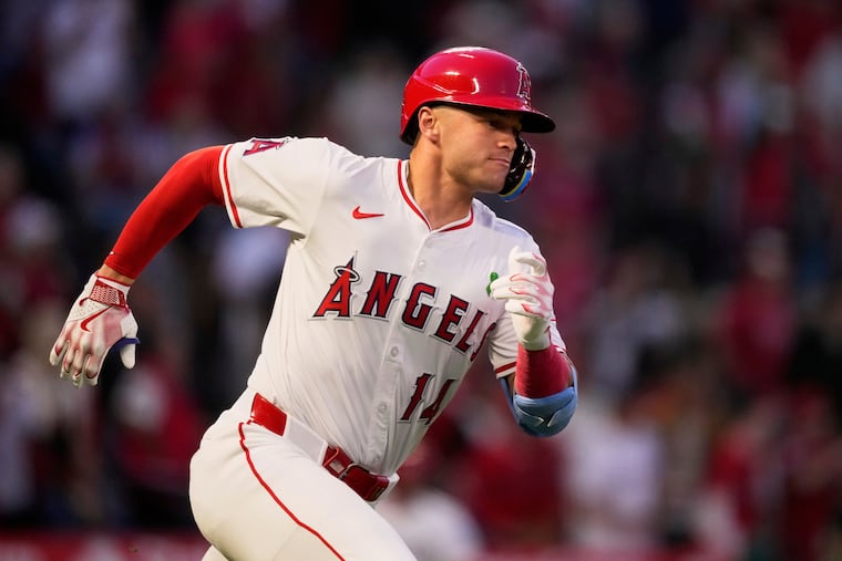 Former Logan O'Hoppe is on the move after the Angels traded him to the Rangers on Wednesday.