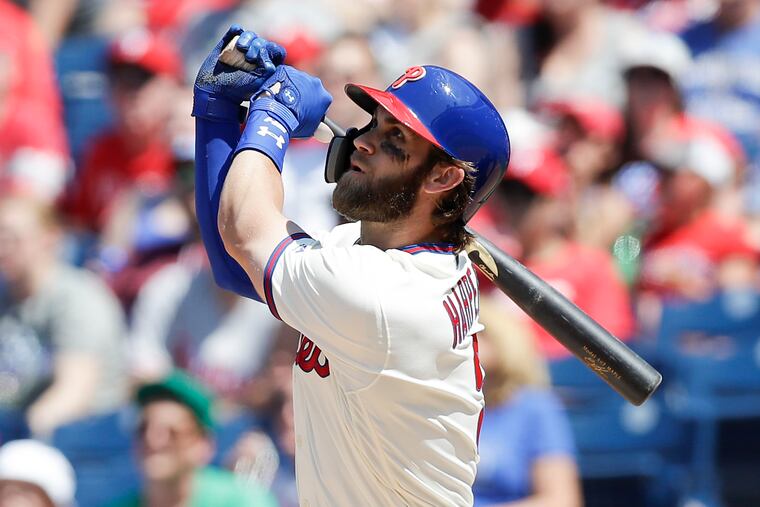 Bryce Harper and the Phillies had the fifth-worst slugging percentage (.412) in the National League entering Monday's game against the Mets.
