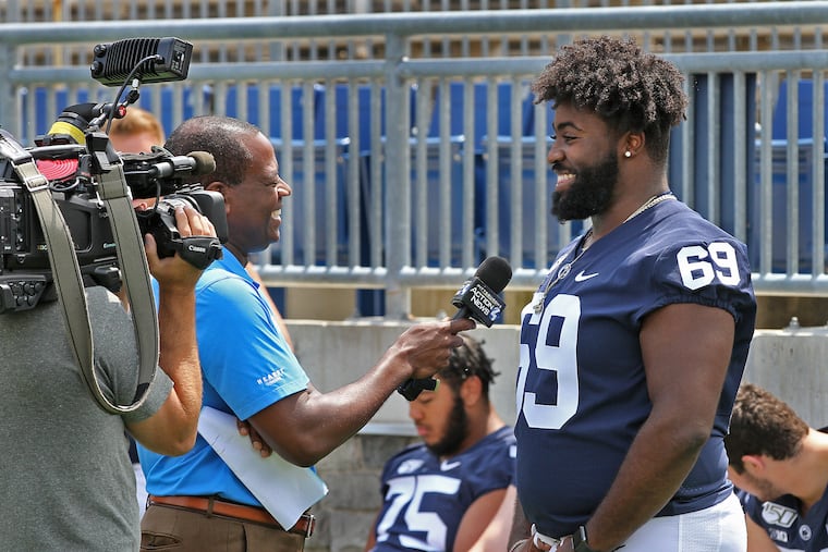 Penn State offensive lineman C.J. Thorpe in 2019.