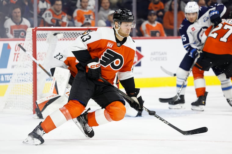 Flyers defenseman Adam Ginning was selected in the second round of the 2018 NHL draft.
