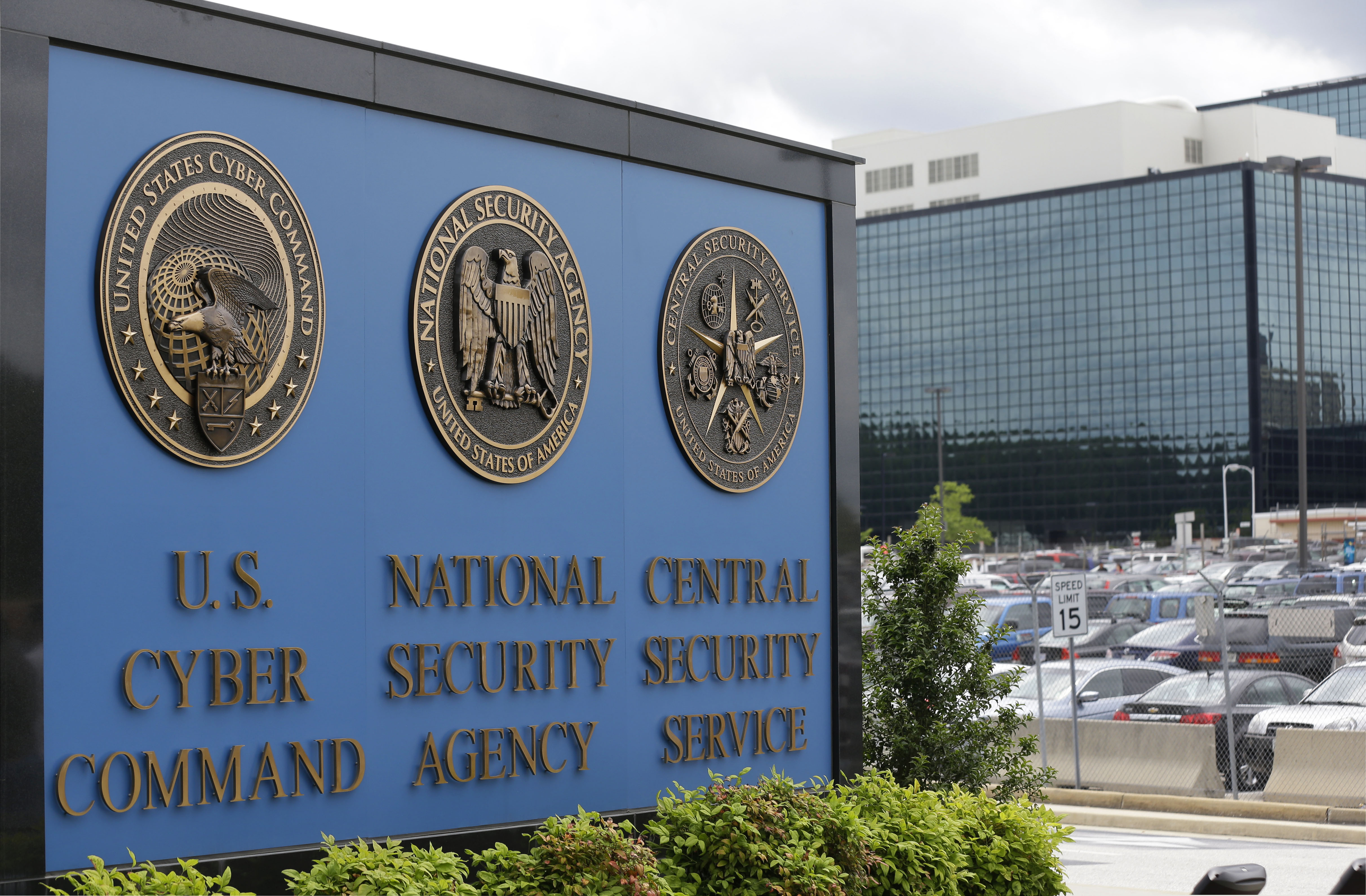 The sign outside the National Security Administration (NSA) campus in Fort Meade, Md., June 6, 2013. Companies critical to U.S. national interests will have to report when they’re hacked or they pay ransomware. The new rules approved by Congress are part of a broader effort by the Biden administration and Congress to shore up the nation’s cyberdefenses after a series of high-profile digital espionage campaigns and disruptive ransomware attacks.