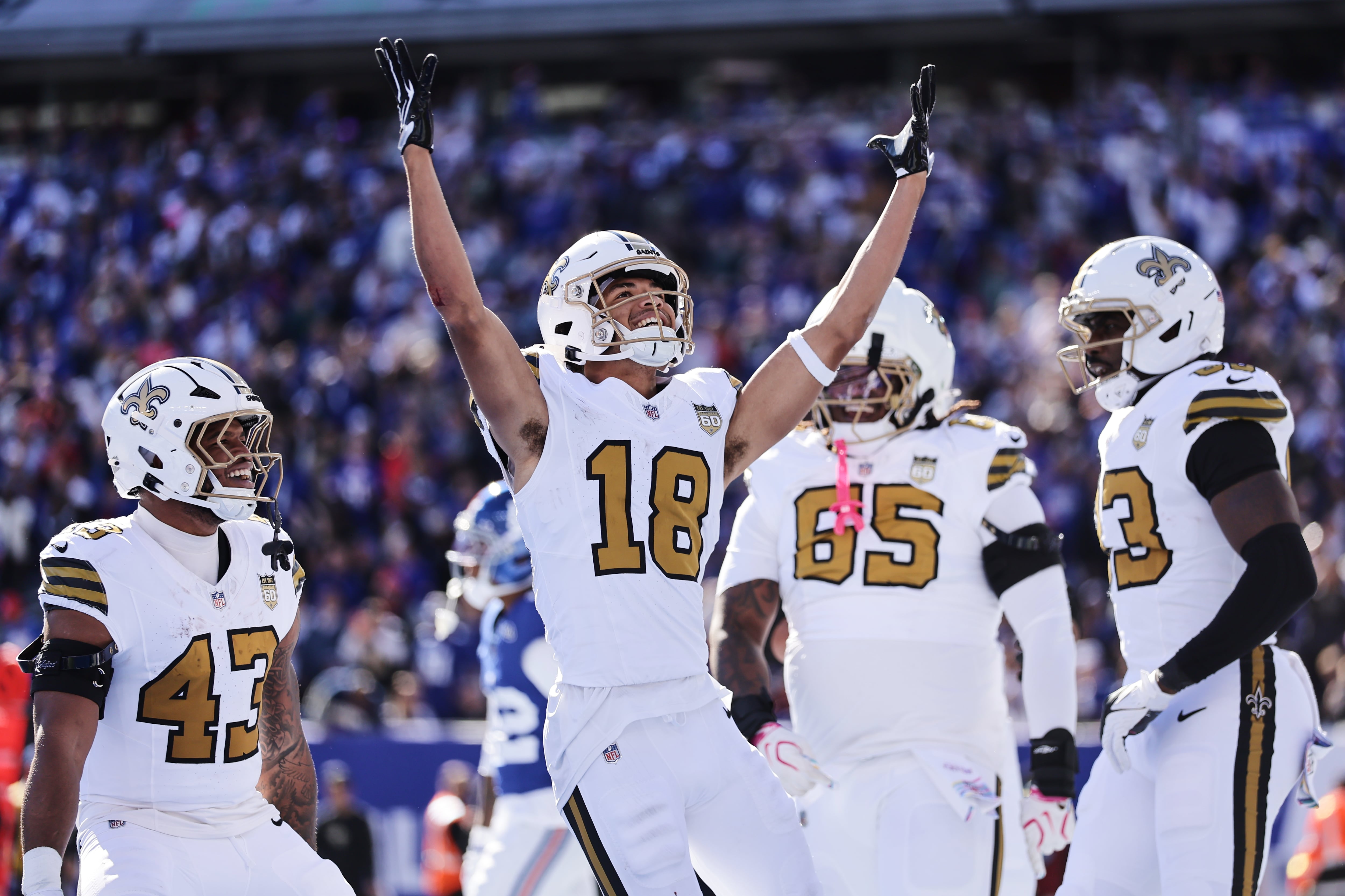 Tyler Shough and Saints score 34 consecutive points, hold on to beat Giants 34-27 and end skid