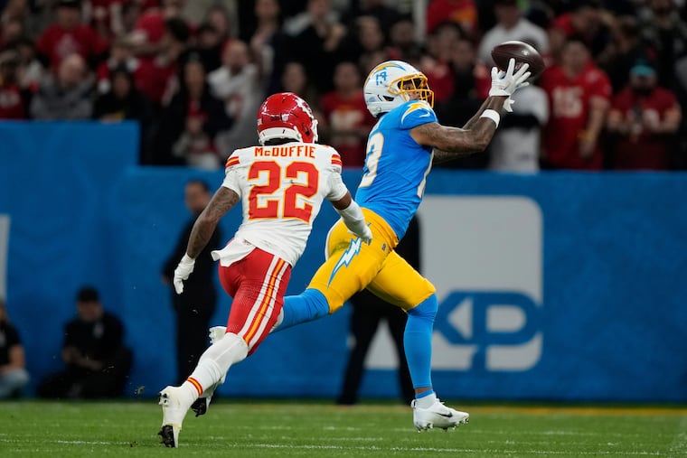 Cornerback Trent McDuffie and the Chiefs defense struggled to contain the Chargers offense in their Week 1 loss.
