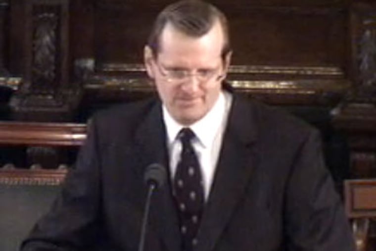 The Rev. Philip G. Ryken, senior pastor at Tenth Presbyterian Church in Center City, has been named president of Wheaton College in Illinois, his alma mater. (Still photo from Tenth.org Web cast)