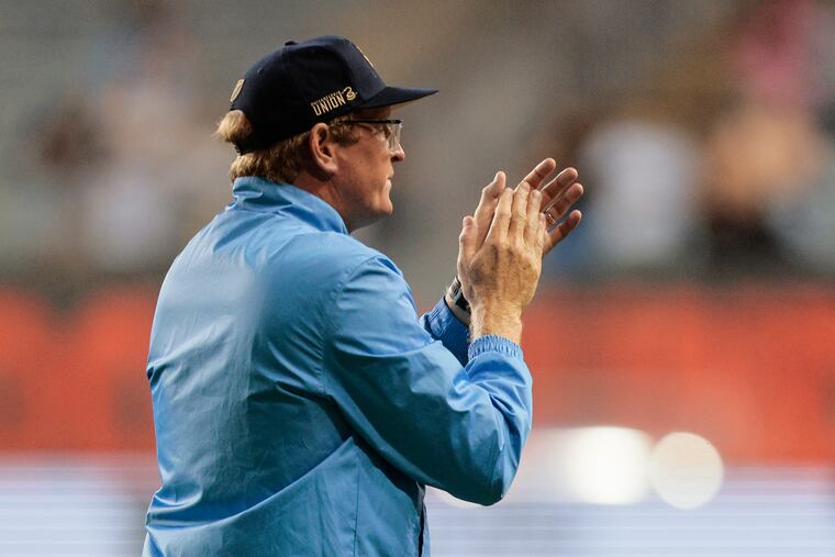 Union had coach Jim Curtin thanks fans after beating DC United in penalty kicks at the Leagues Cup on Aug. 3.