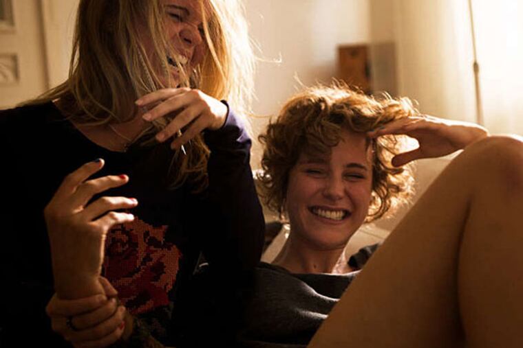 Carla Juri (right, with Marlen Kruse) as a German girl dealing with sexuality and other bodily matters in a shocking manner. (Strand Releasing)