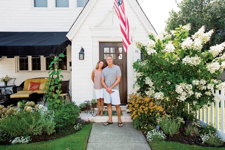 Maryellen Cammisa and husband Peter Flaherty outside their Margate home.