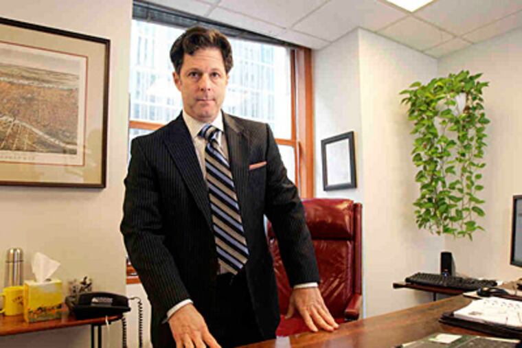 Haddonfield lawyer Michael Gaier wants to pursue damage claims under state consumer statutes against those who practiced improper loan procedures. (David Swanson/Staff)