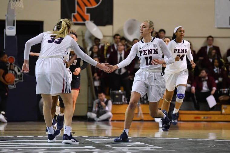 Penn's Phoebe Sterba (left)