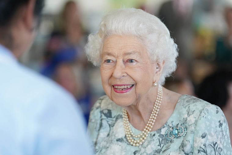 Queen Elizabeth II at the opening of a new building at the Thames Hospice in Maidenhead in July.