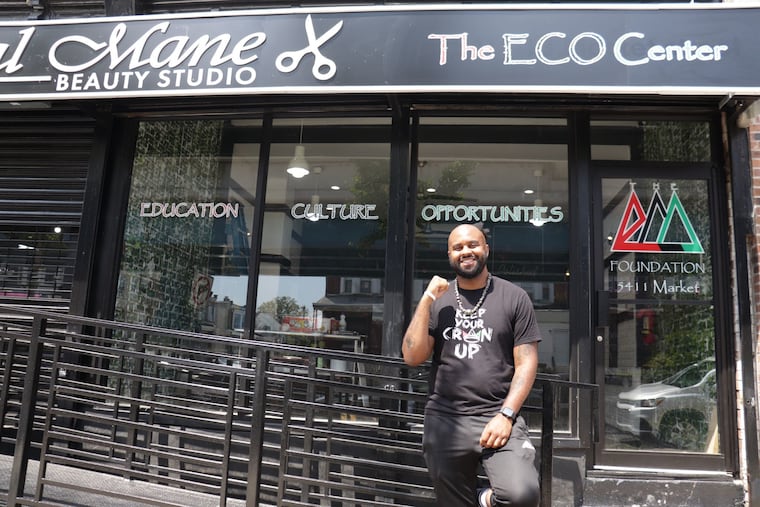 Kyle Morris, ECO Foundation executive director, outside the organization's new community center at 5411 Market Street.