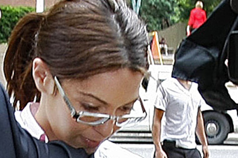 Jocelyn Kirsch arrives for a June 5 hearing at the Federal Courthouse in Philadelphia. (Alejandro A. Alvarez/Daily News)