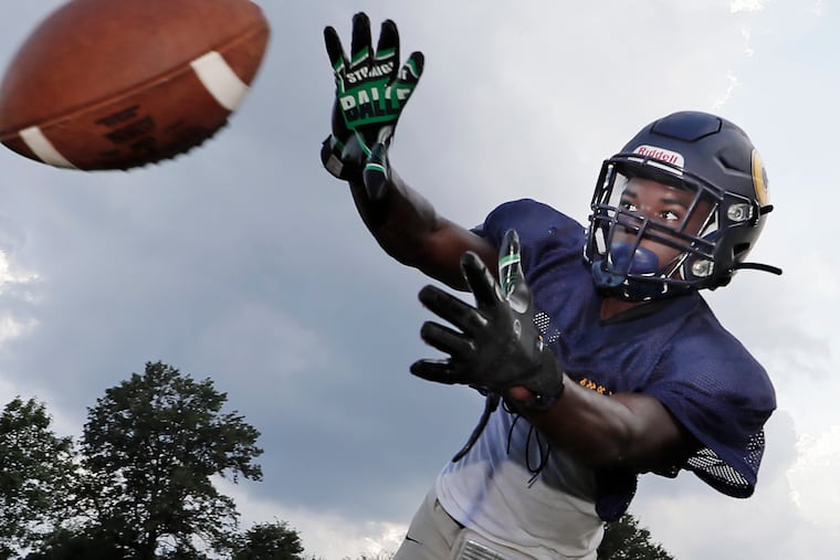 Cheltenham High School wide receiver TJ Harris caught the go-ahead touchdown pass against Academy Park on Friday in the District 1 Class 5A championship.