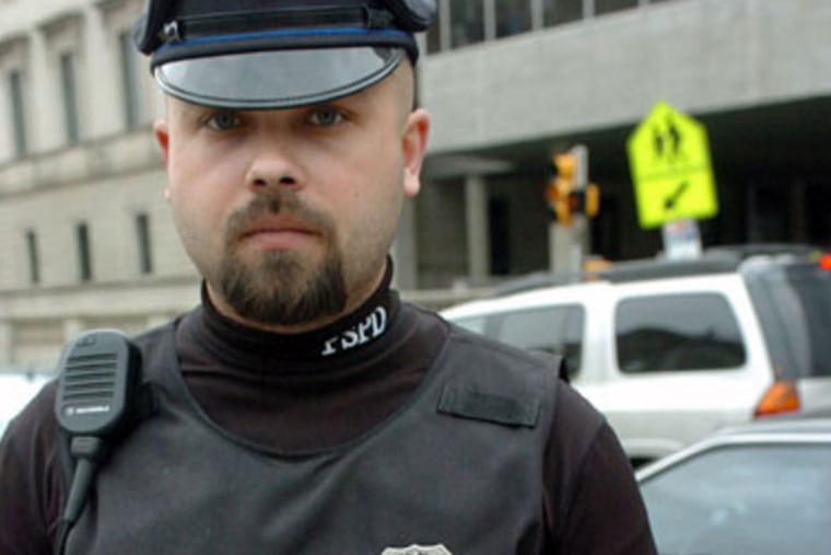Michael Alvaro in 2009, as a school police officer.