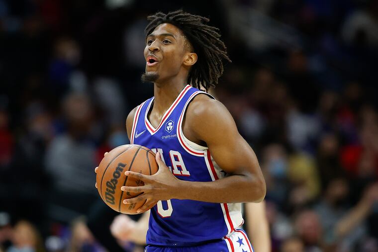 Off the court, Sixers guard Tyrese Maxey is helping recognize students who overcame truancy barriers to improve in school.