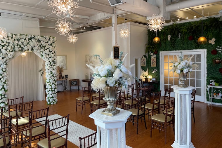In East Falls, the Philadelphia Wedding Chapel at Sherman Mills offers elopement and micro-wedding packages that range from $100 to $800.