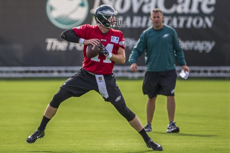 John DeFilippo spends the most time working with Carson Wentz out of every coach on the Eagles’ staff.