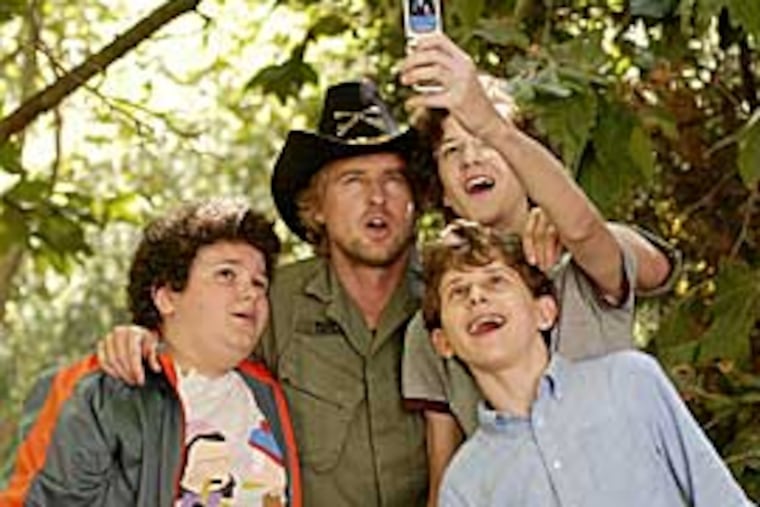 From left: Troy Gentile, Owen Wilson, Nate Hartley and David Dorfman conspire to defeat a school bully in “Drillbit Taylor.”
